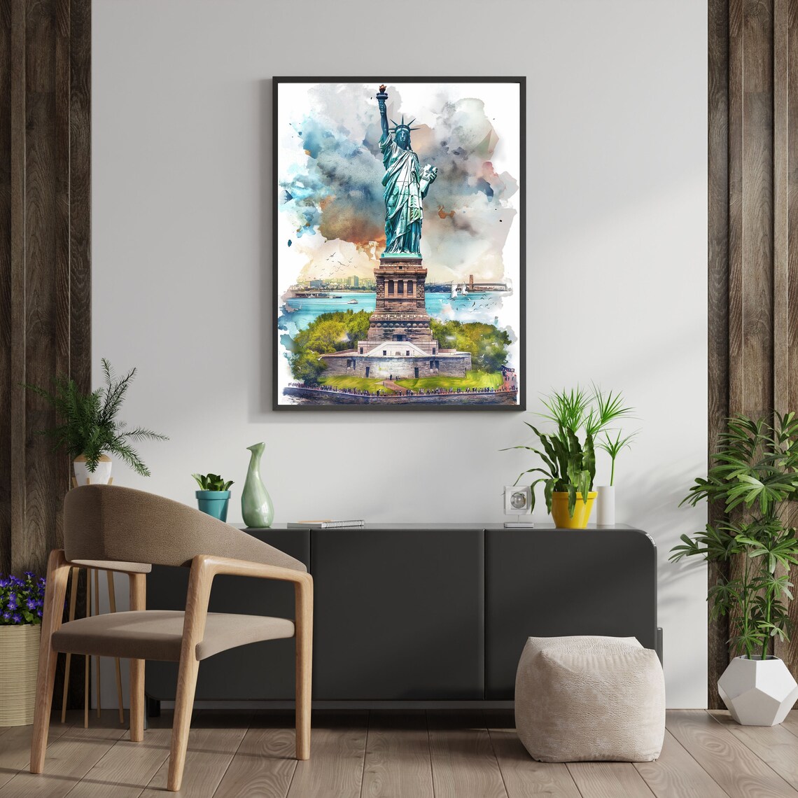 Watercolor New York Travel Poster, City Art - Image 2