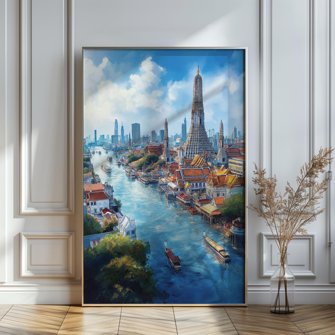 Watercolor Thailand Bangkok Travel Poster - Image 3