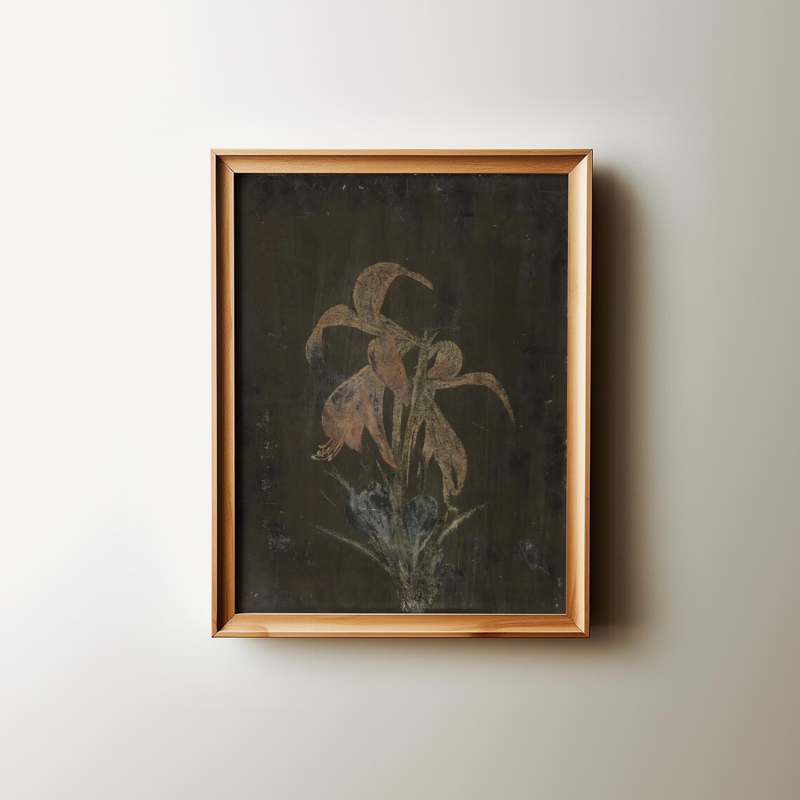 Antique Blush Floral Bouquet Vintage Grandmillennial Oil Painting Poster
