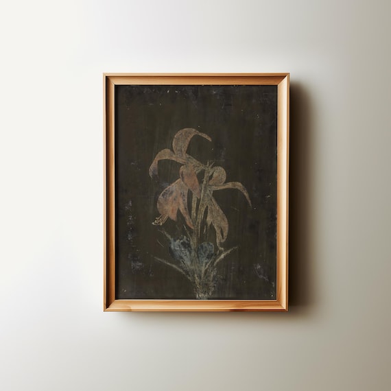 Antique Blush Floral Bouquet Vintage Grandmillennial Oil Painting Poster