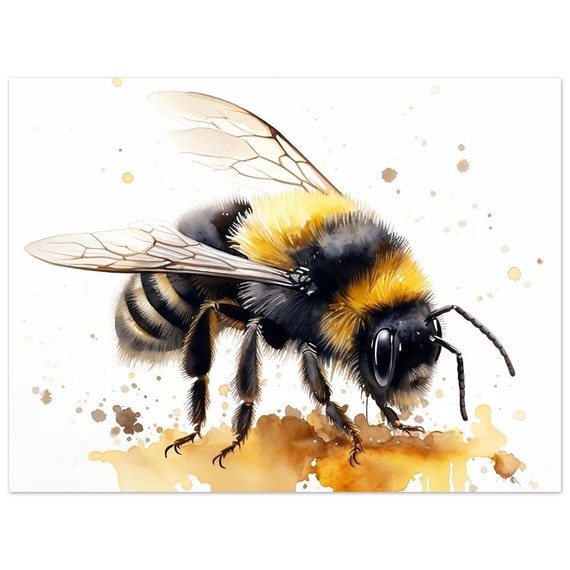 Bee Watercolour Print