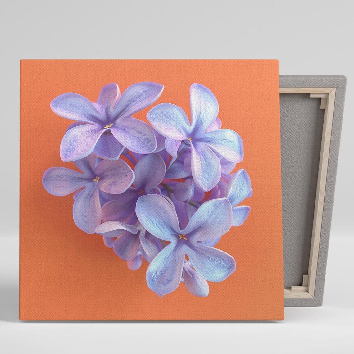 Lilac Blossom Macro Purple Flowers Terracotta Minimalist Wall Poster