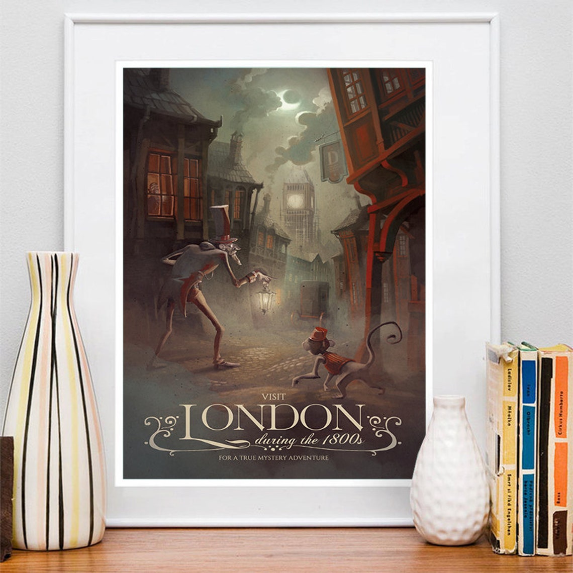 London Art London Print London Art Print London Wall Art London Skyline London Decor Big Ben Clock London Travel Art London Poster - Image 2