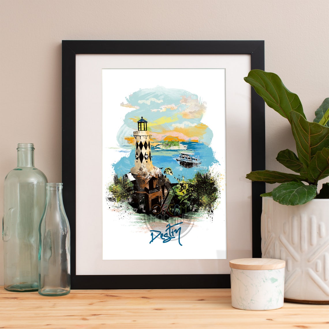 Destin Print Destin Skyline Destin Art Destin Poster Destin Watercolor Destin Art Print Destin Map Destin Wall Art Destin Florida
