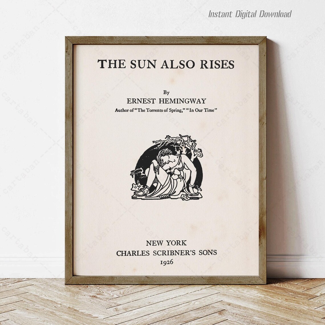 Ernest Hemingway The Sun Also Rises 1926 First Edition Title Page Poster