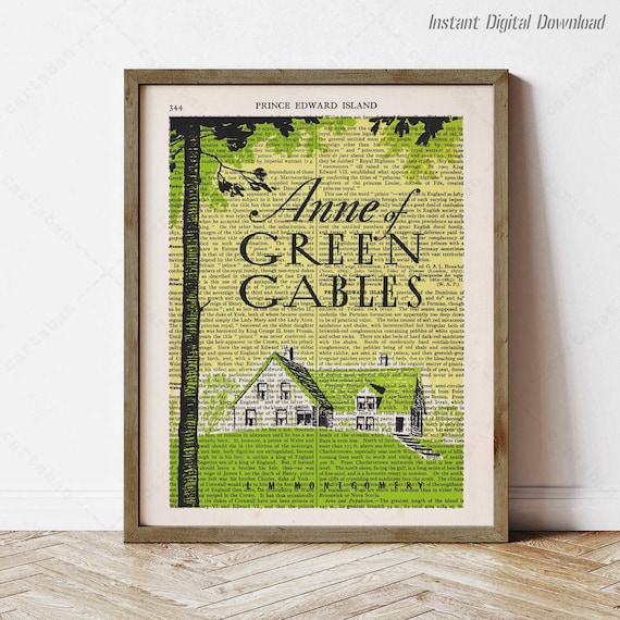 Anne Of Green Gables Prince Edward Island Dictionary Page Art Print
