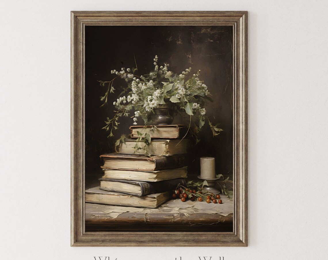 Vintage Christmas Book Still Life Art Print - Image 6