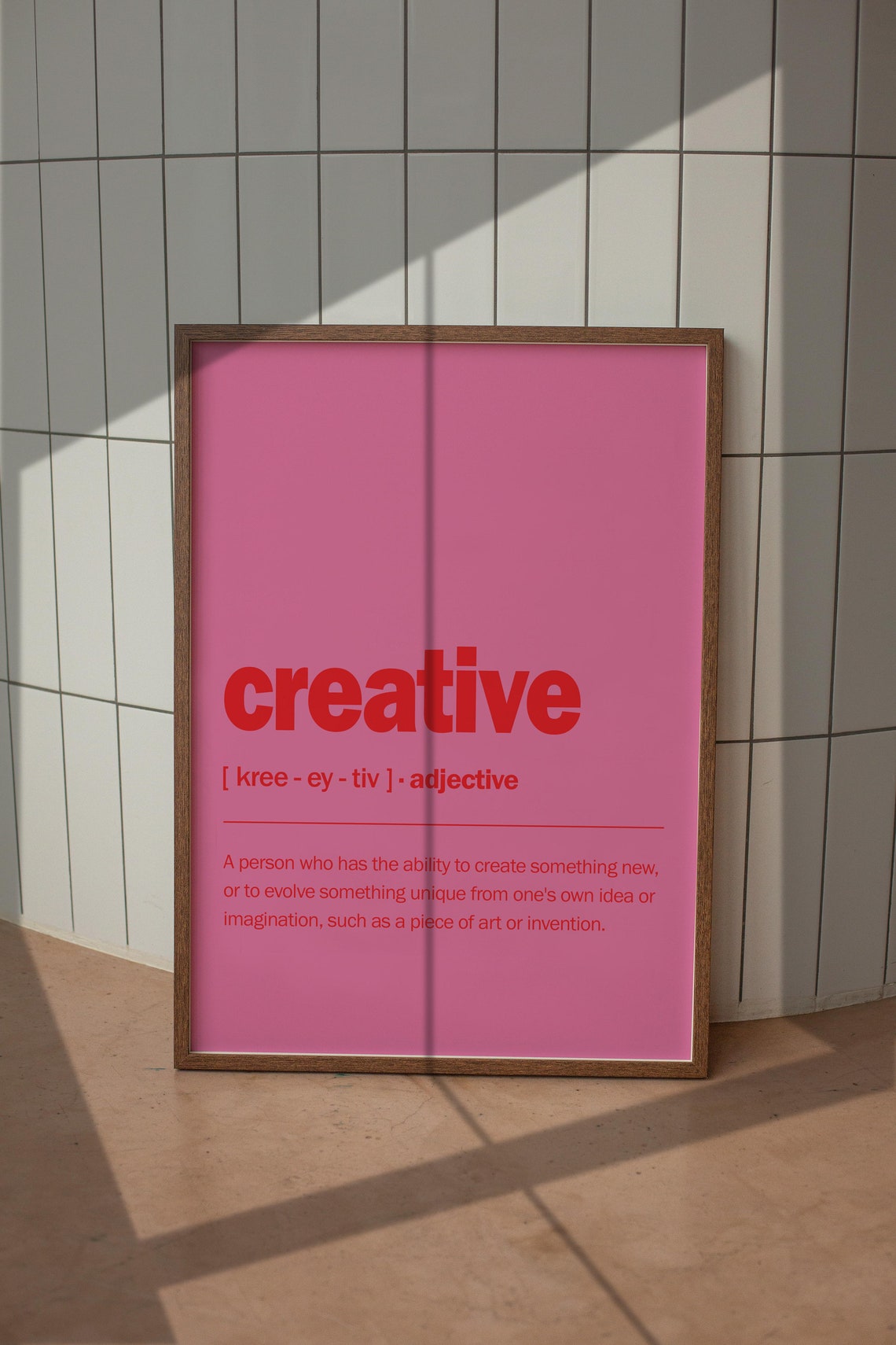 Creative Dictionary Definition Pink Retro Vocabulary Word Art Poster - Image 5