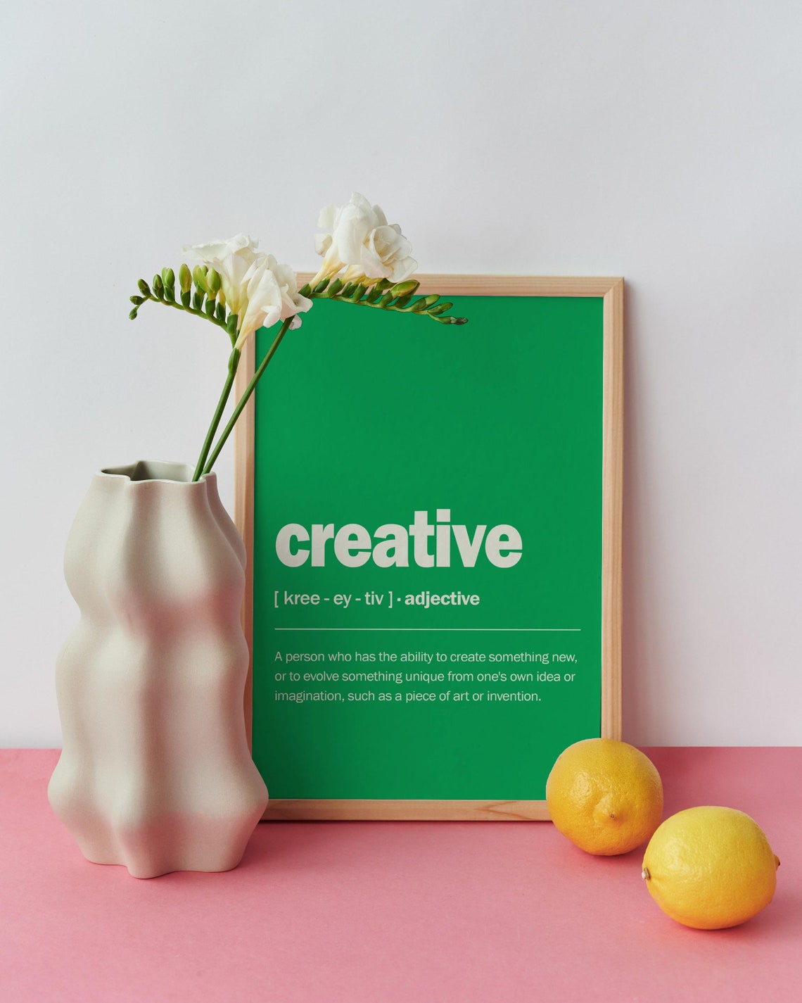 Creative Dictionary Definition Green Minimalist Artist Gift Poster - Image 2