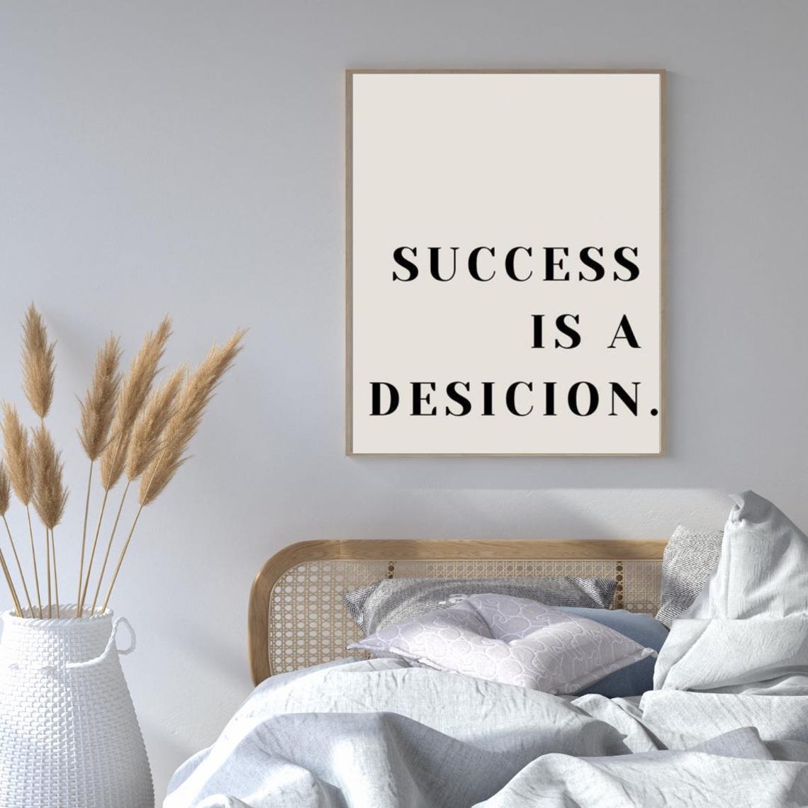 Success Is a Desicion Minimalist Serif Quote Typography Poster - Image 2