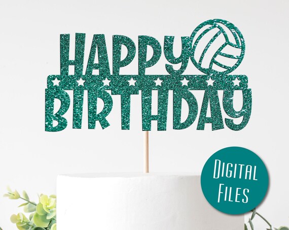 Happy Birthday Volleyball Birthday Sign Poster Print