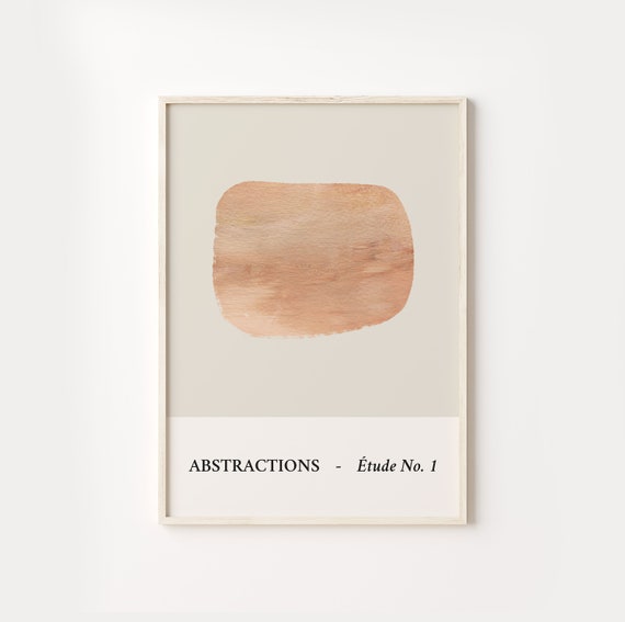Abstract Museum Poster Paintbrush Paper Feel Contemporary Print Art Minimalist Abstract Wall Decor Instant Print