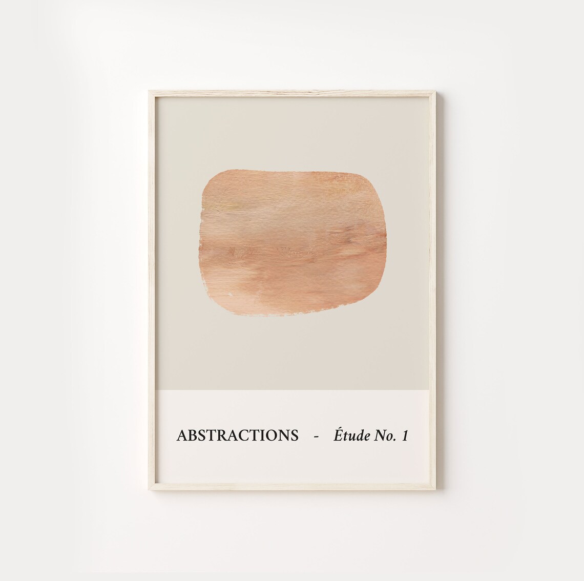 Abstractions Etude No 1 Peach Brushstroke Minimalist Gallery Art Poster