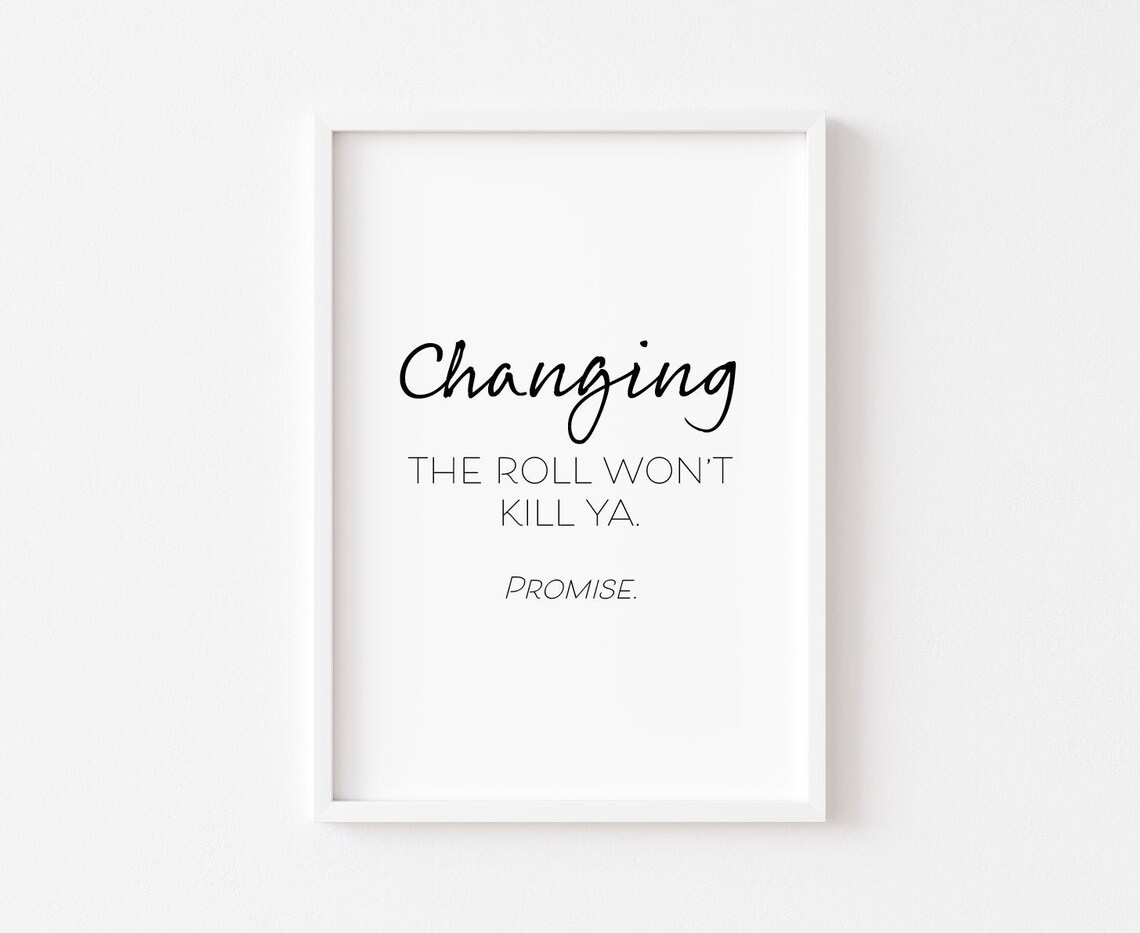 Funny Bathroom Typography Wall Art Print, Rude Toilet