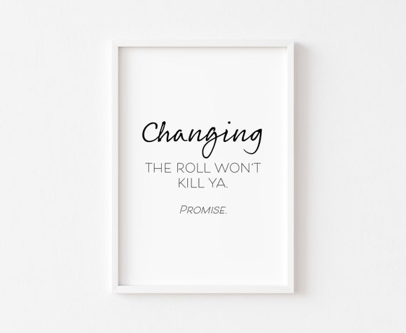 Funny Bathroom Typography Wall Art Print, Rude Toilet