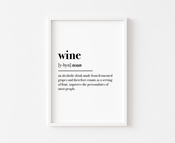 Kitchen Food and Wine Definition Art Print