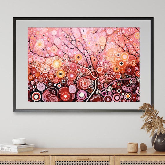 Aboriginal Inspired Ethereal Circles Of Life Art Print