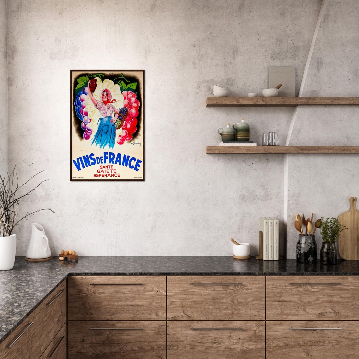 Wine Vintage Retro Advertisement, Kitchen Wall Decor - Image 2