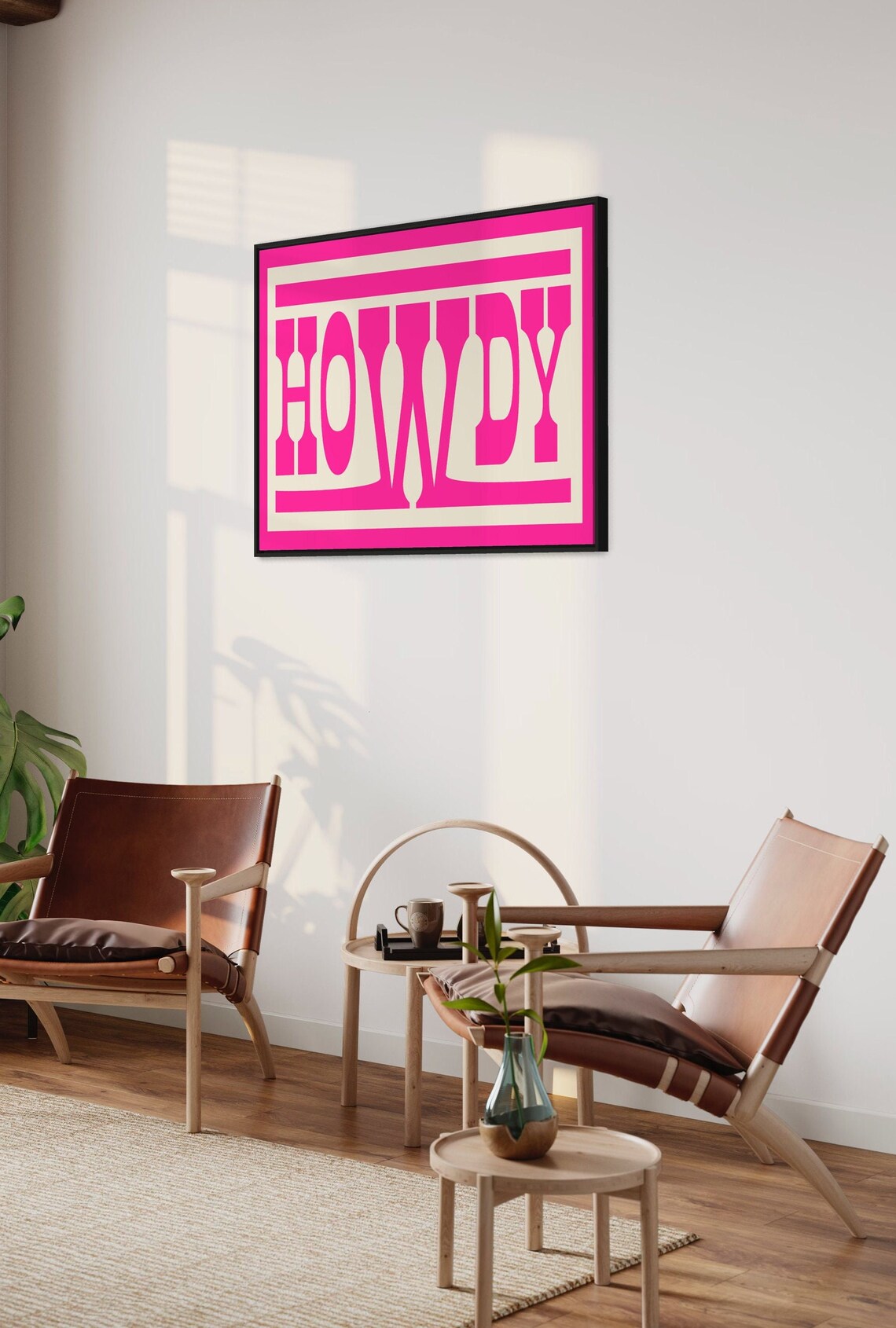 Howdy Typography - Western Ranch Decor Art Print - Image 2
