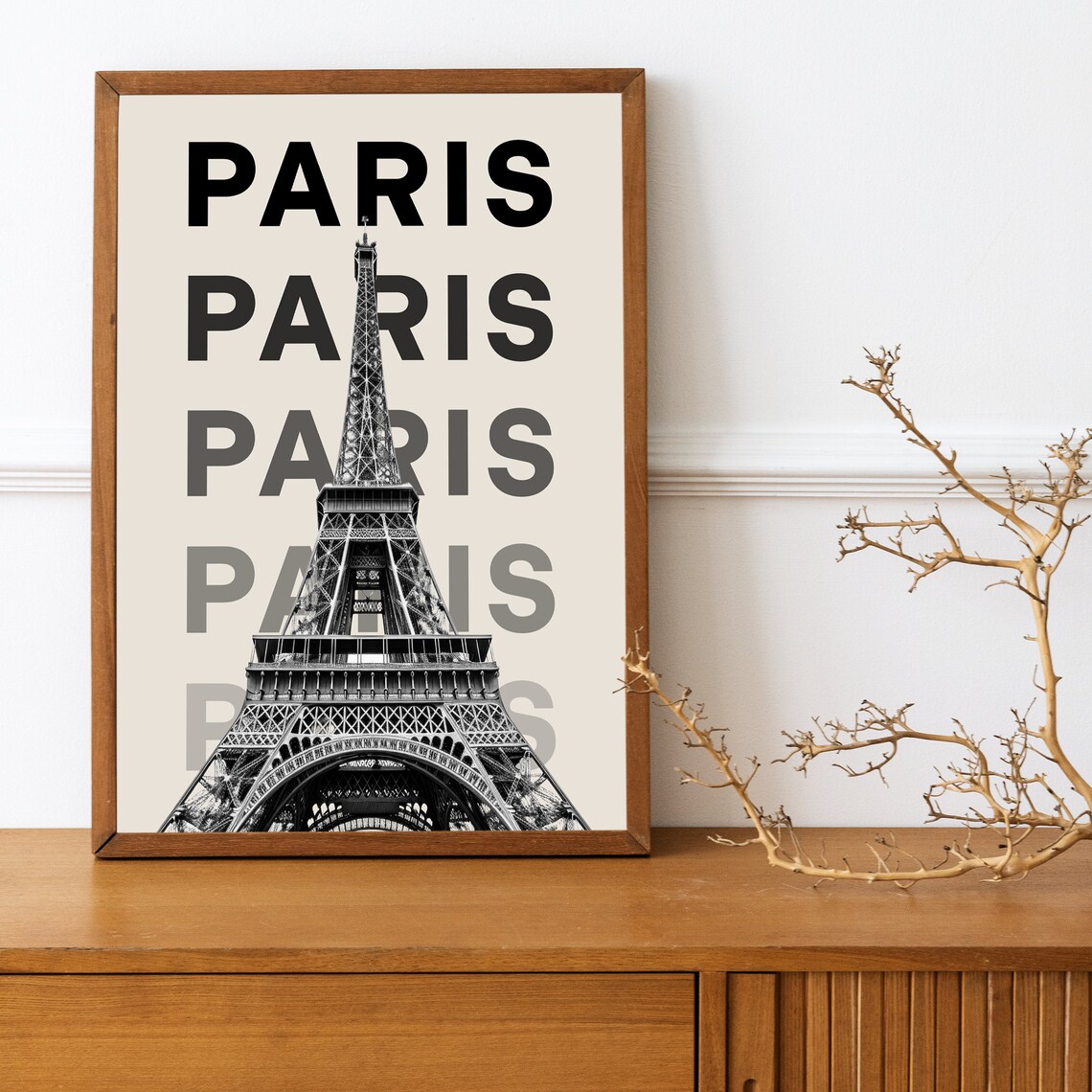 Paris Travel Poster, Modern Neutral City Print - Image 4