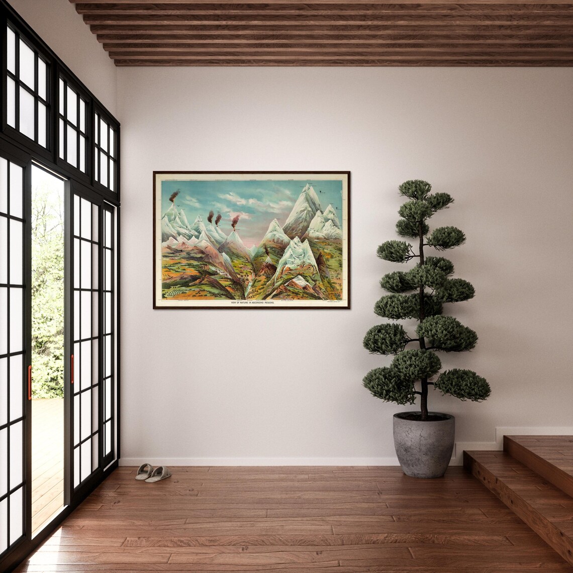 Mountain Volcanic Mountains Educational Poster - Image 2