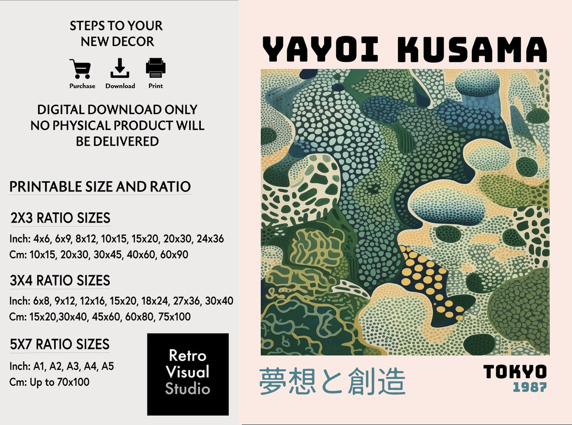 Yayoi Kusama Minimalist Travel Poster - Image 2