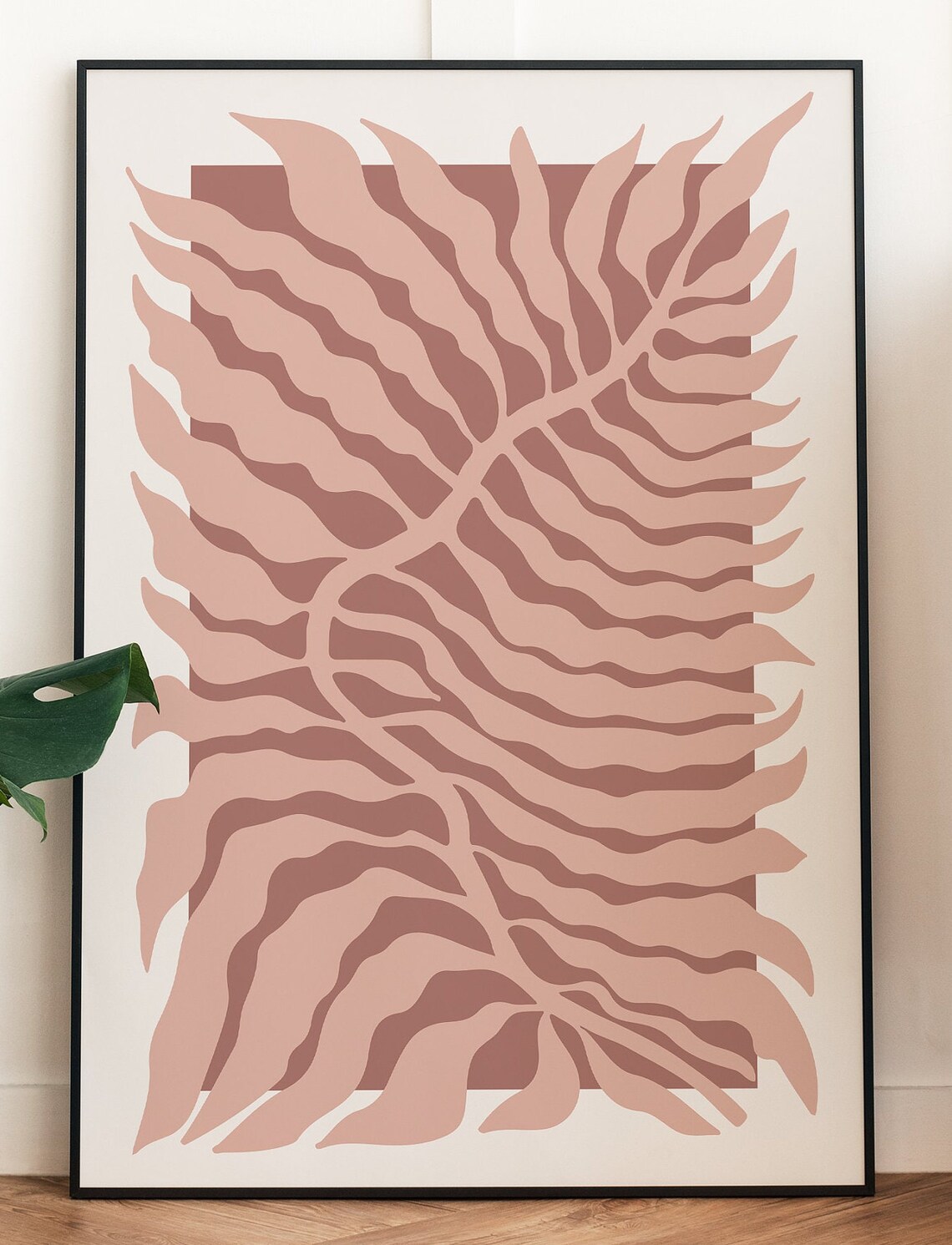 Botanical Fern Art Print, Minimalist Neutral Decor - Image 2