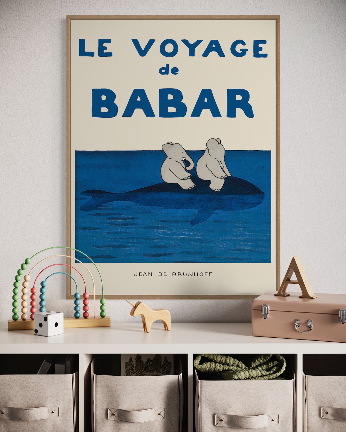 Babar The Elephant - Retro Nursery Art - Image 2