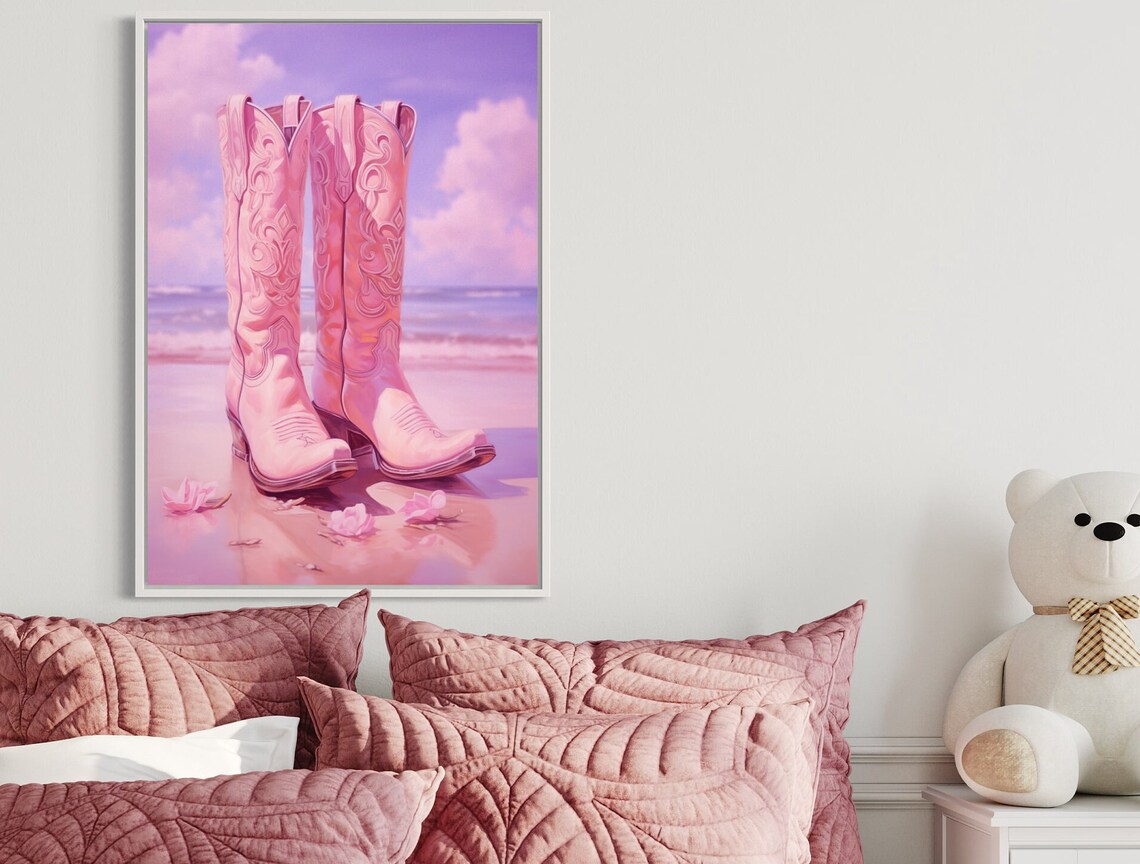 Cowgirl Boots Poster, Western Nursery Boho Decor - Image 4