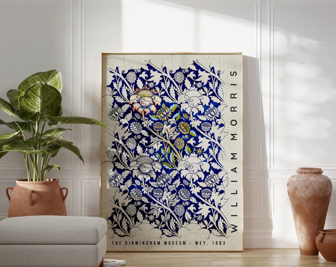 William Morris Vintage Nouveau Art Print, Museum Decor
