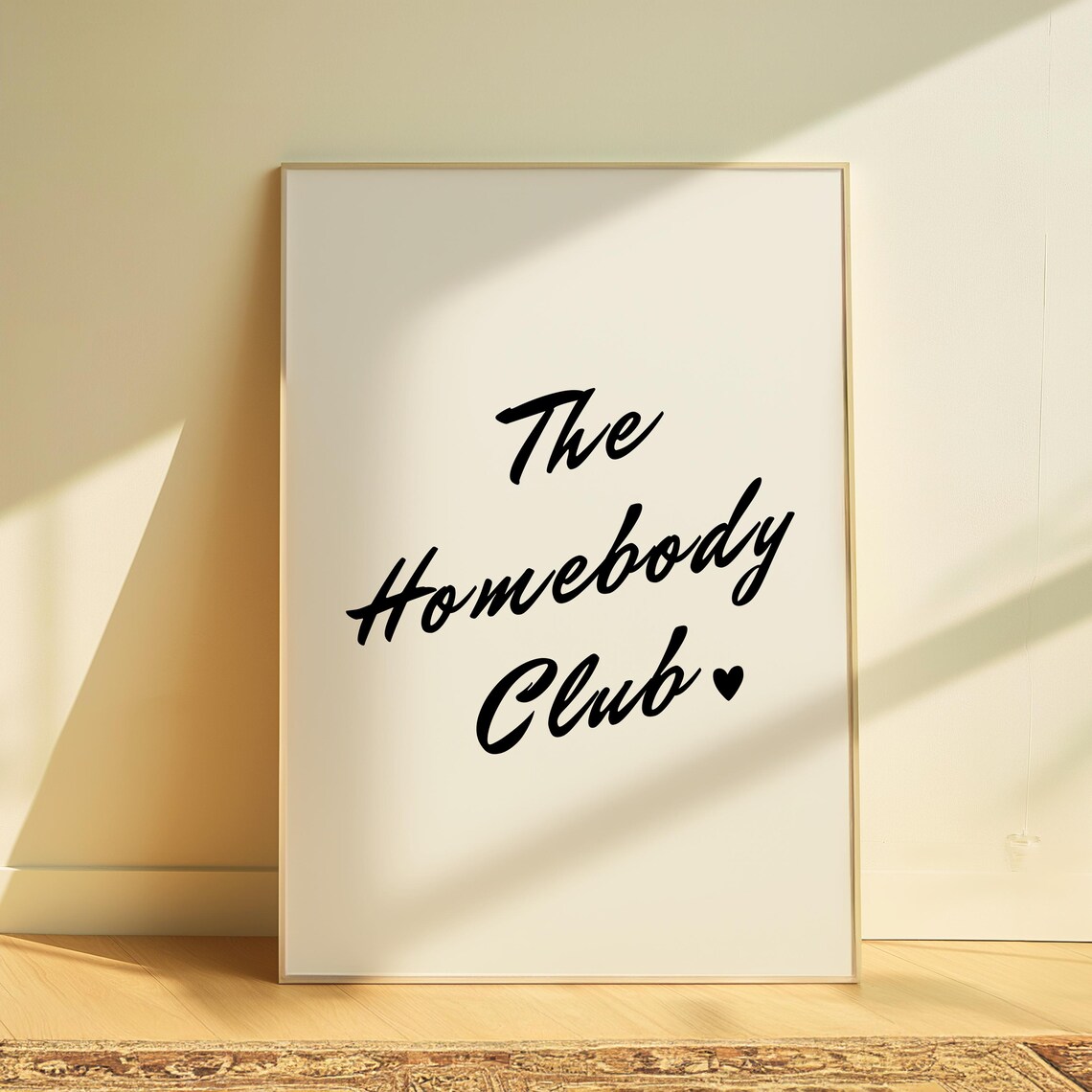 The Homebody Club Script Quote Minimalist Typography Wall Poster - Image 4