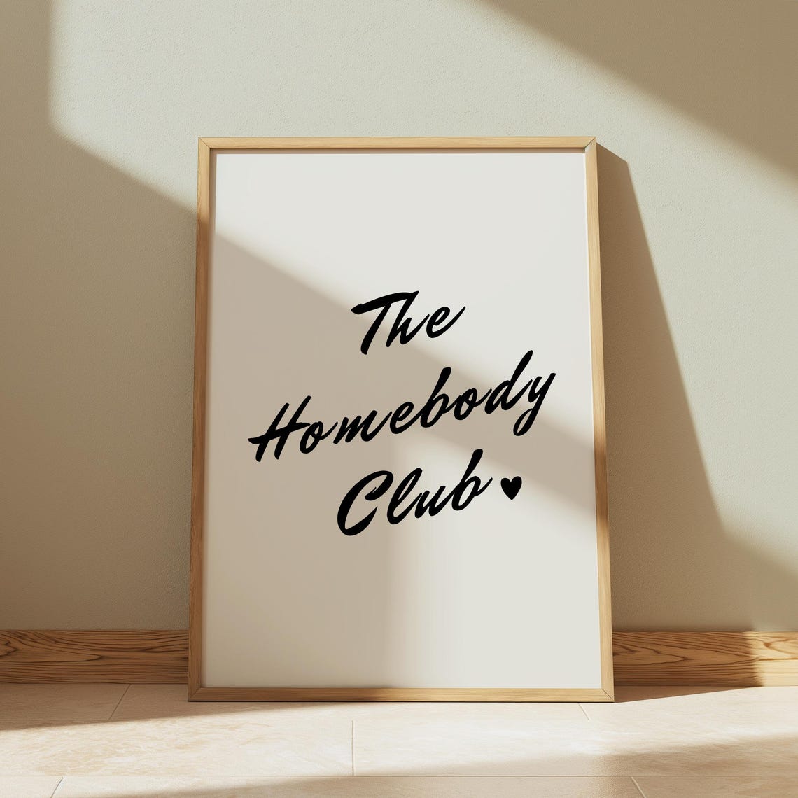 The Homebody Club Script Quote Minimalist Typography Wall Poster - Image 2
