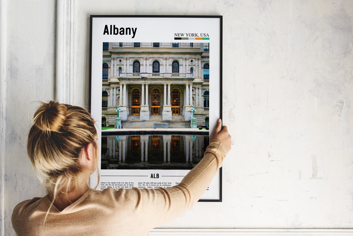 Albany Poster, Colorful City Artwork - Image 4