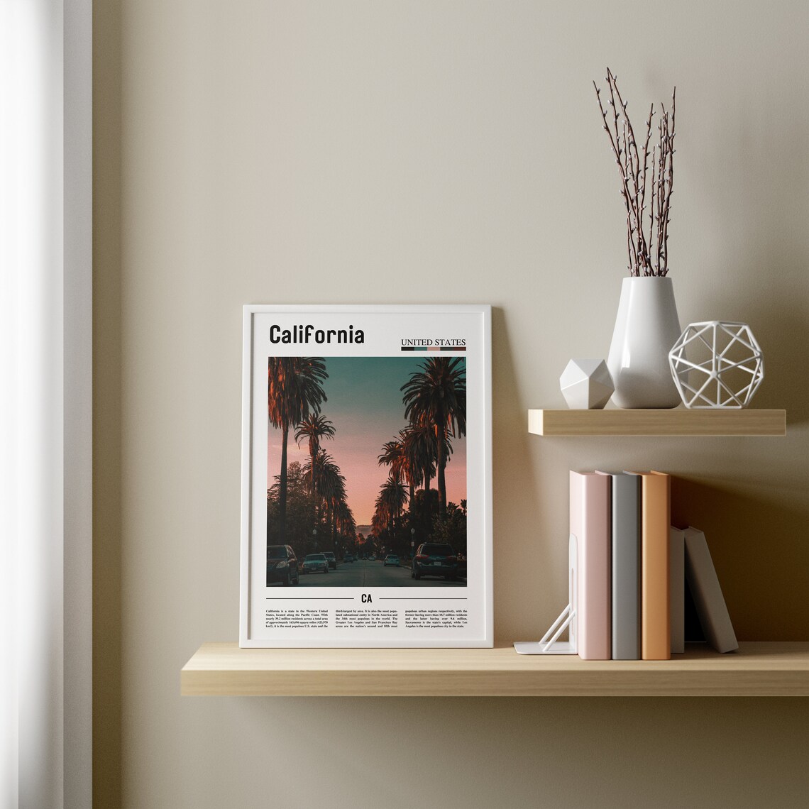 California Minimal Travel Destination Poster - Image 3