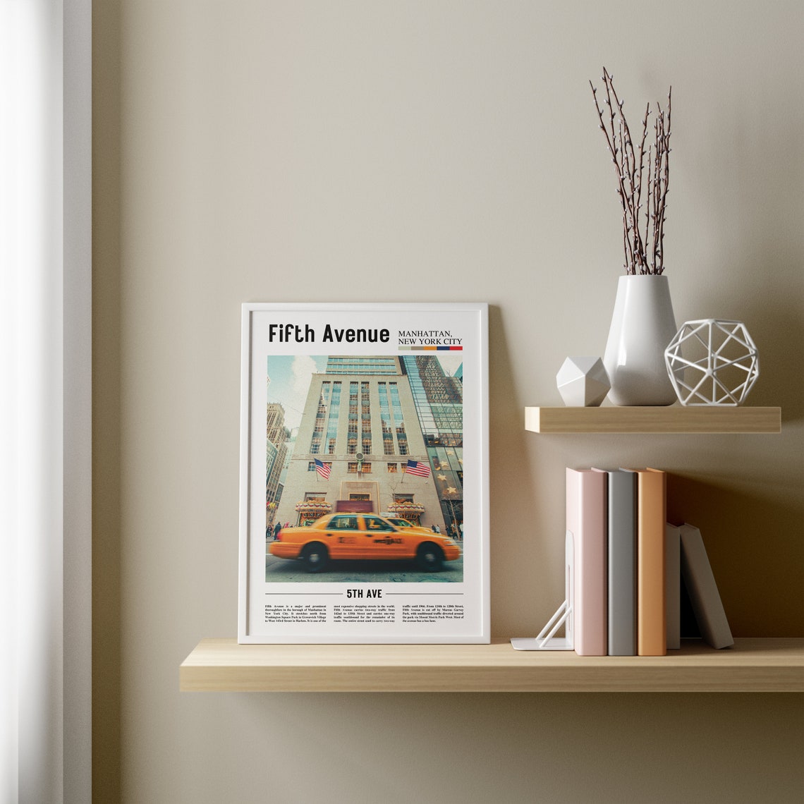 Fifth Avenue Print Fifth Avenue Poster Fifth Avenue Wall Art Oil Painting Poster City Print City Artwork Travel Artwork Travel Wall Art - Image 4