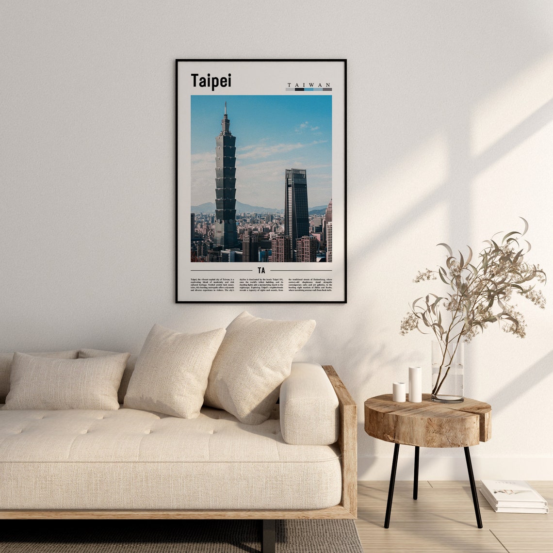 Taipei Poster Taipei Print Taipei Wall Art Asia Print Asia Poster Asia Photo Minimal Travel Poster - Image 2