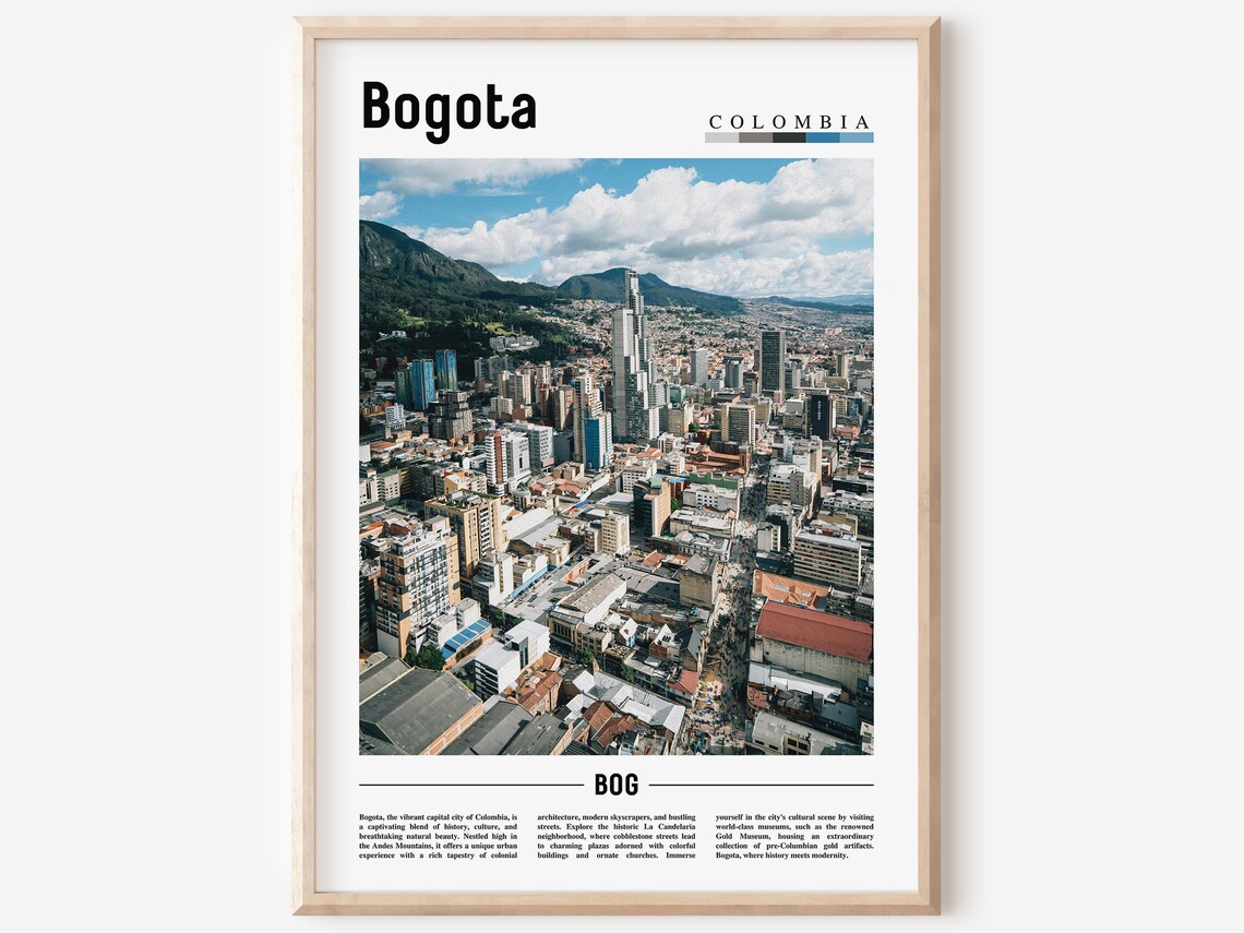 Bogota Travel Poster, South America Poster