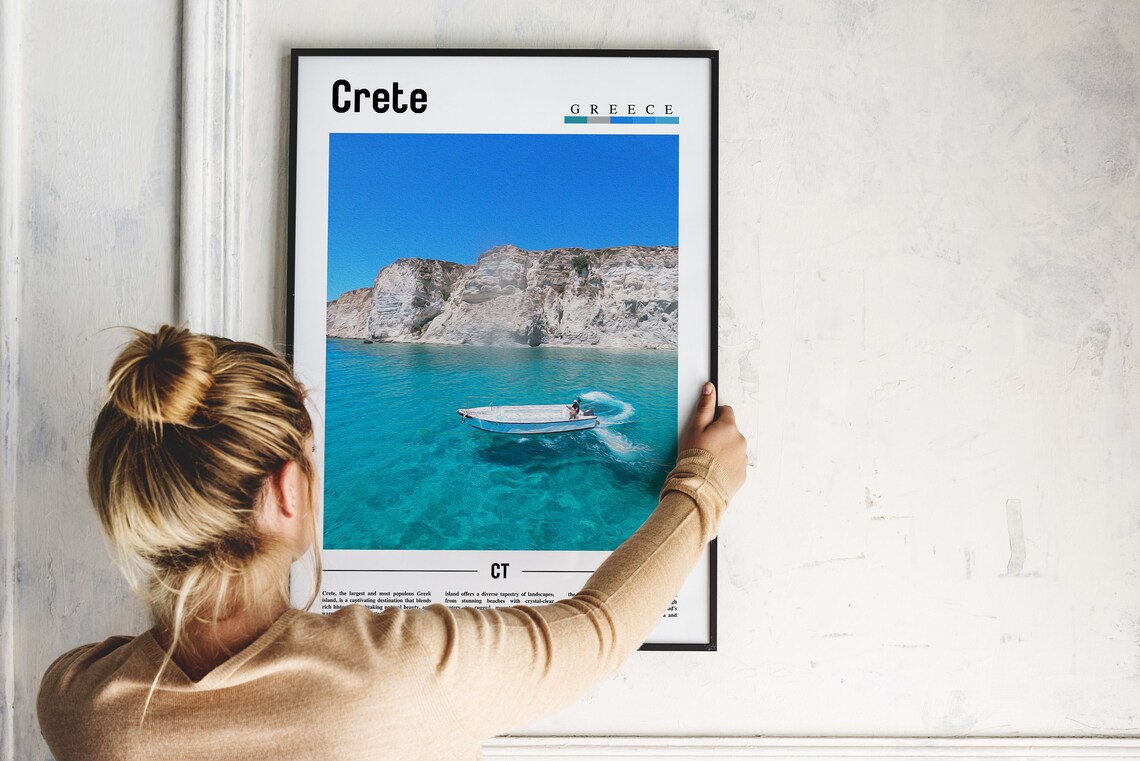 Crete Poster Crete Print Crete Wall Art Europe Photo Europe Poster Europe Print Travel Poster - Image 5