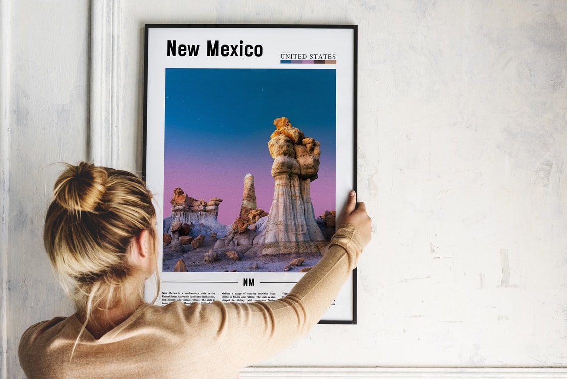 New Mexico Poster New Mexico Print New Mexico Wall Art United States Photo United States Poster United States Print - Image 4
