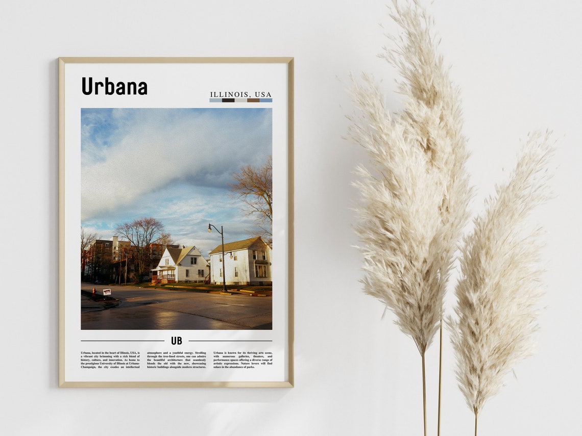Urbana Poster Urbana Print Urbana Wall Art United States Photo United States Poster United States Print - Image 4