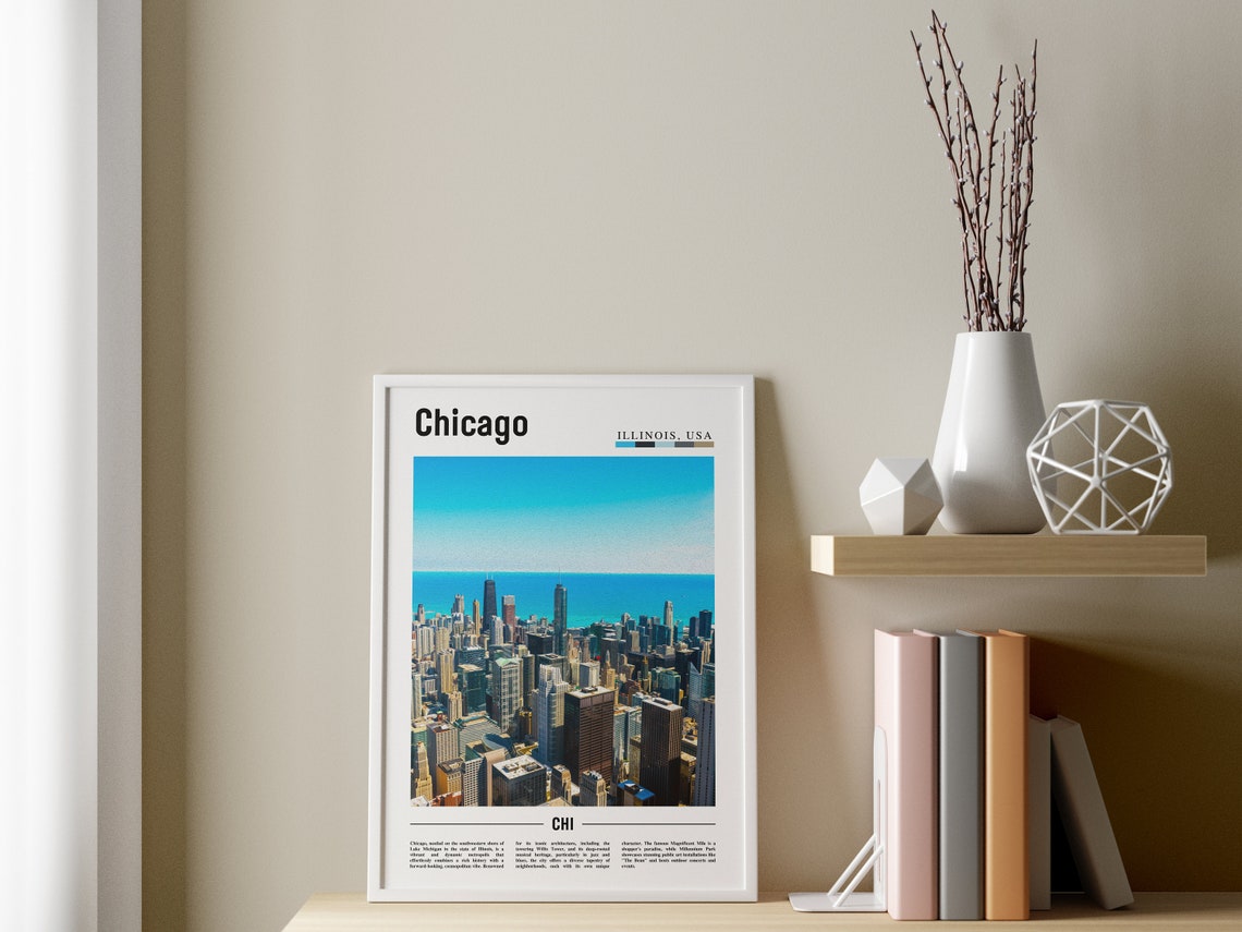 Chicago Print Chicago Poster Chicago Wall Art United States Photo United States Poster United States Print - Image 3