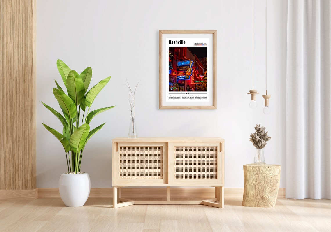 Nashville Print Nashville Poster Nashville Wall Art United States Photo United States Poster United States Print Travel Poster - Image 4
