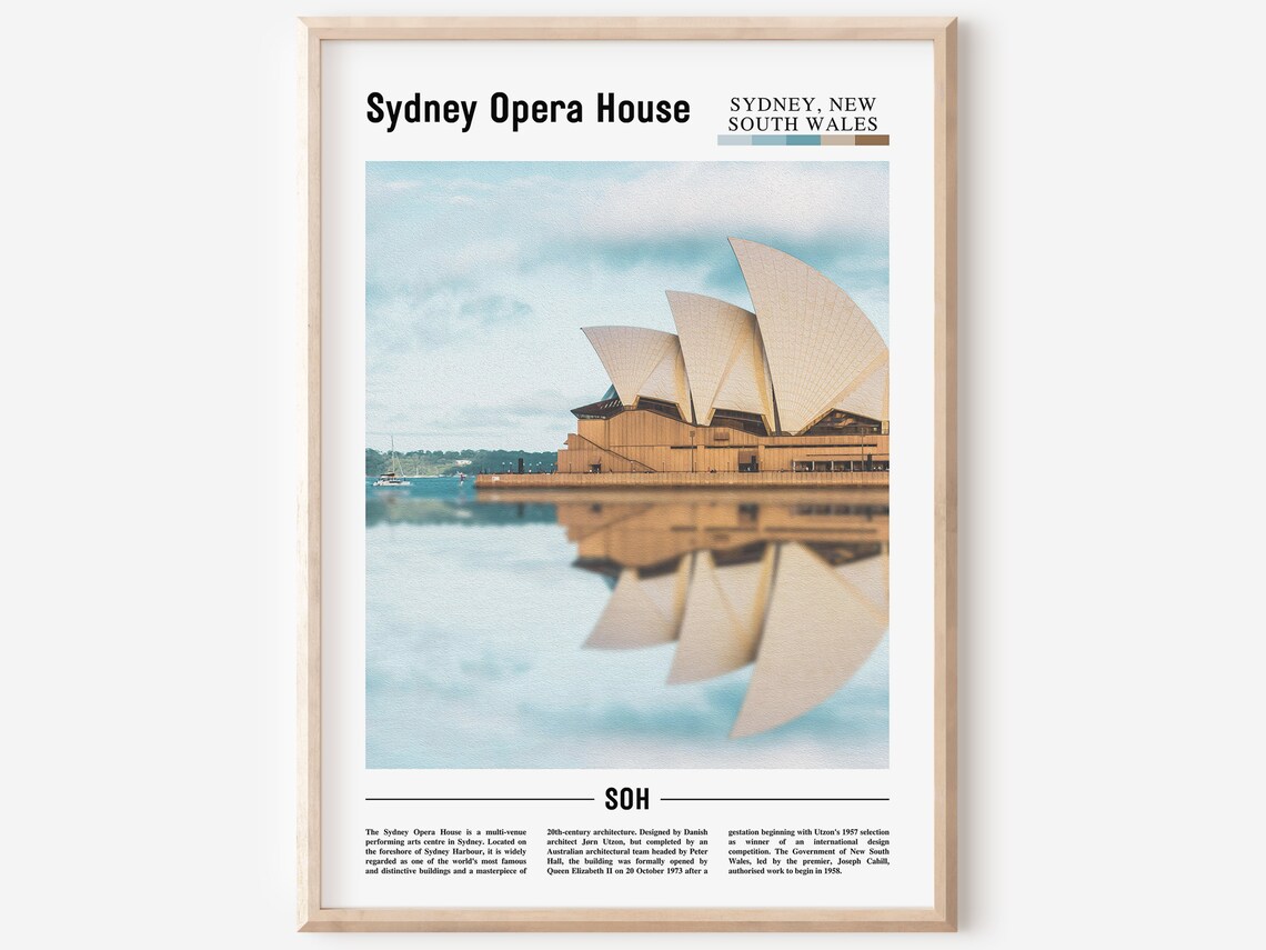 Sydney Opera House, Minimal Travel Poster