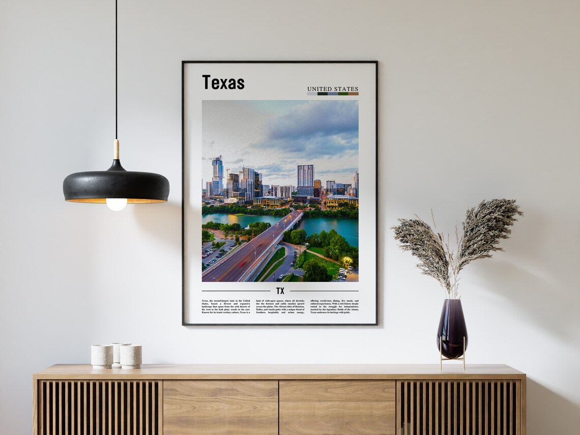Texas Poster, United States Travel Poster - Image 4