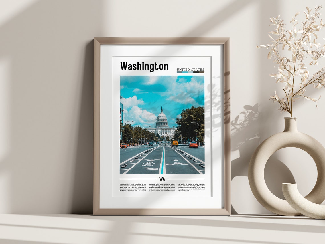 Washington Poster Washington Print Washington Wall Art United States Photo United States Poster United States Print - Image 2