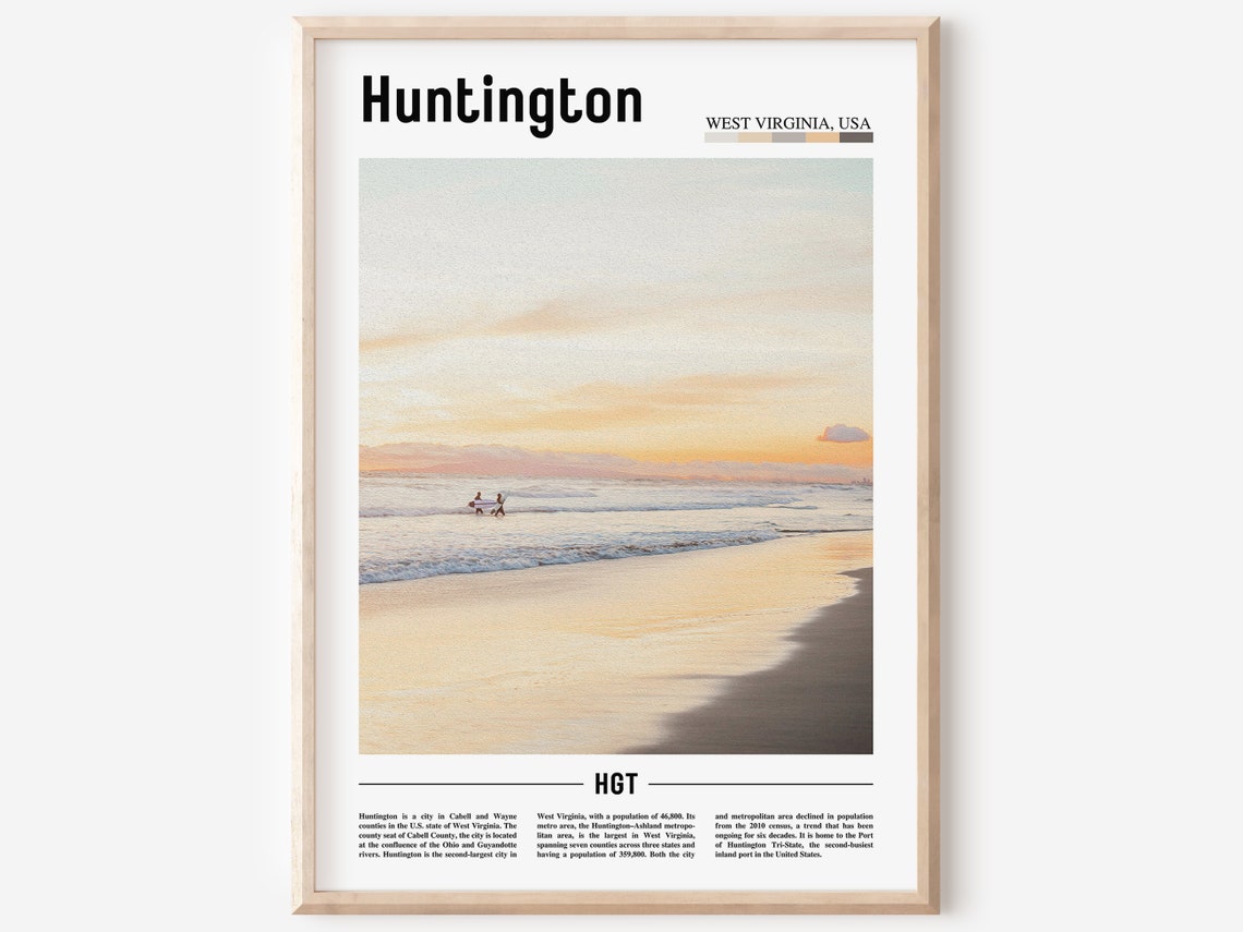 Huntington Poster Huntington Print Huntington Wall Art United States Photo United States Poster United States Print