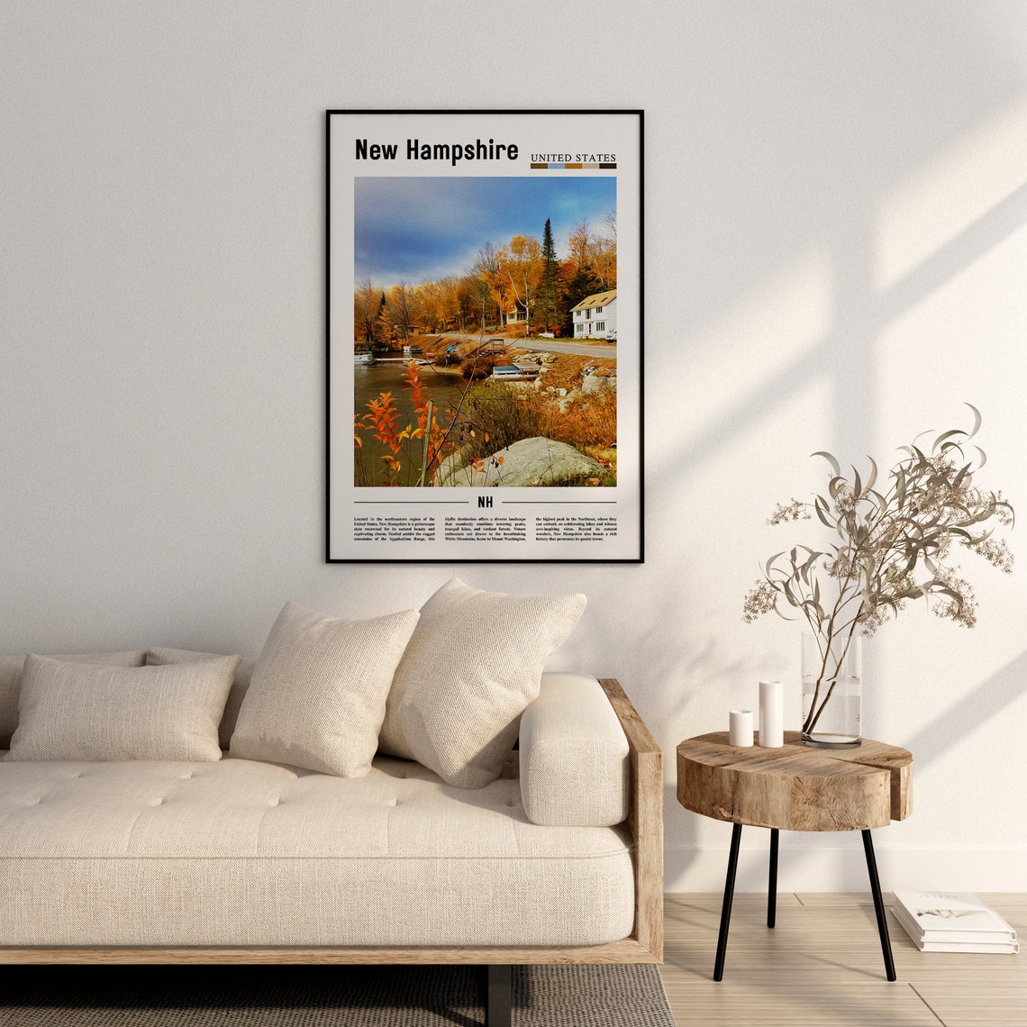 New Hampshire Poster New Hampshire Print New Hampshire Wall Art United States Photo United States Poster United States Print - Image 2