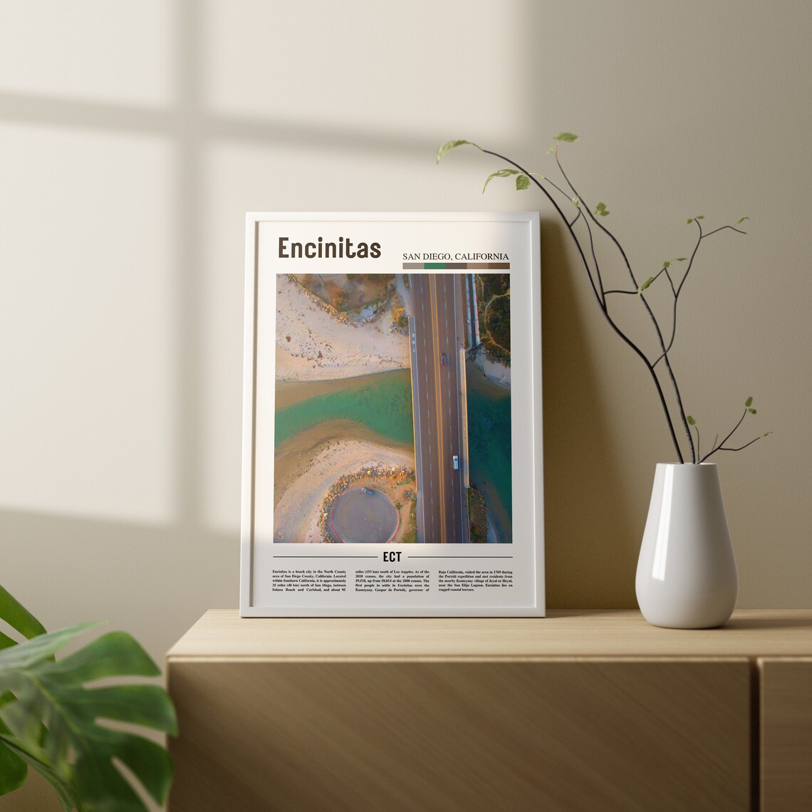 Encinitas Travel Poster, Colorful City Artwork - Image 2