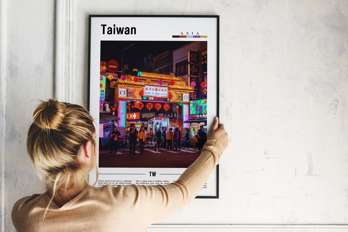 Taiwan Poster Taiwan Print Taiwan Wall Art Asia Print Asia Poster Asia Photo Minimal Travel Poster - Image 5