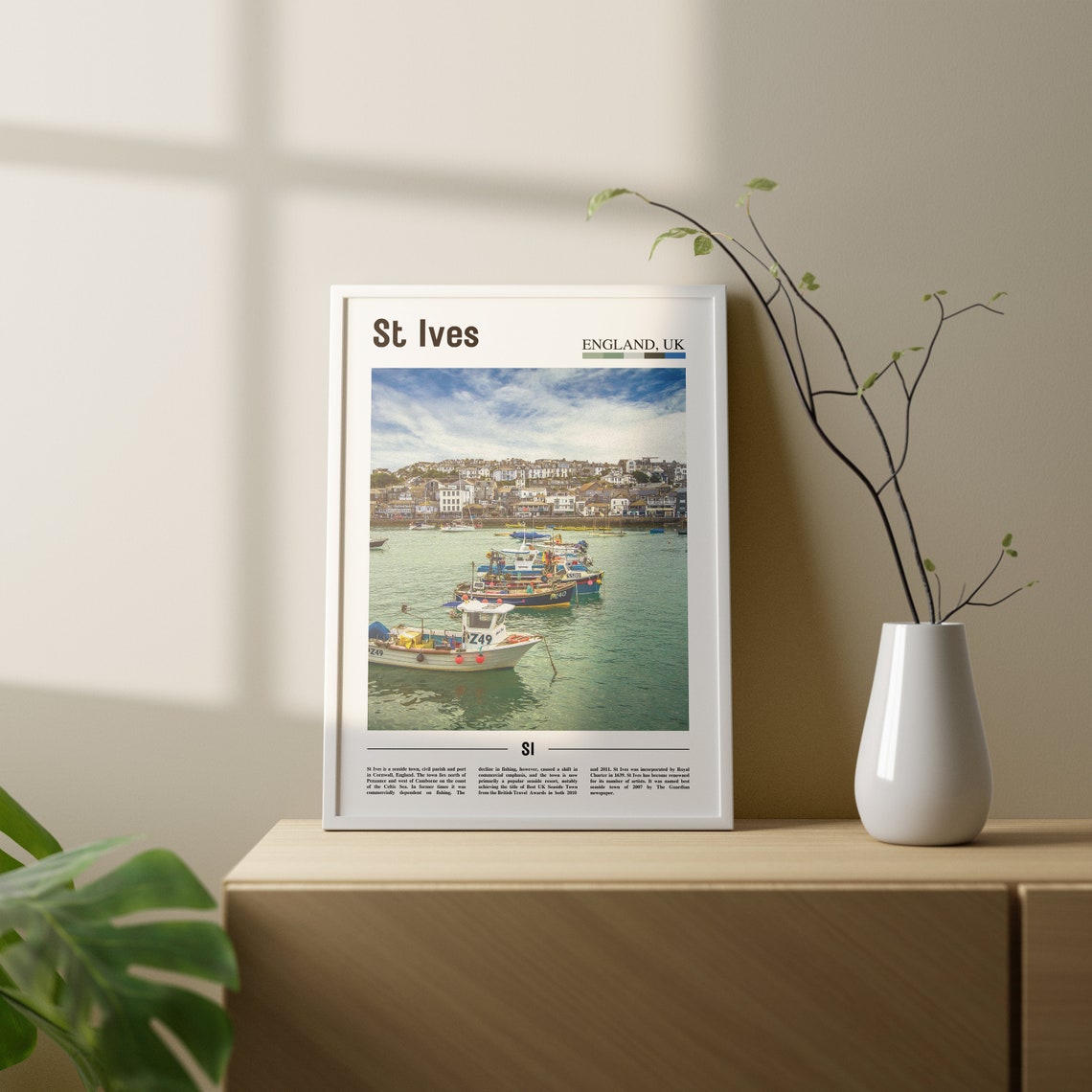 St Ives Print St Ives Poster St Ives Wall Art Oil Painting Poster Colorful City Print City Artwork Travel Artwork Travel Wall Art - Image 2